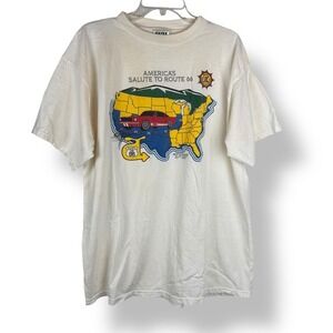 Route 66 Shirt Mens‎ Size 2XL 1997 Vintage Tultex Top Map Graphic 90s Duarte CA